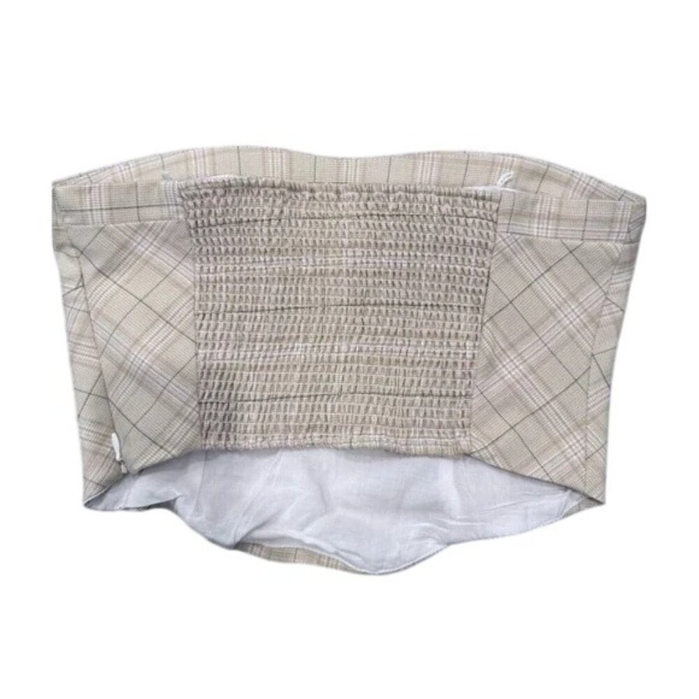 Free People Out West Plaid Strapless Corset Top - Picture 5 of 7
